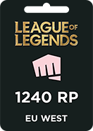 League Of Legends Eu West 1240 Riot Points