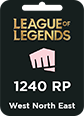 League Of Legends West North East Riot Points 1240