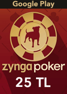 Google Play 25TL Zygna Poker Mobil