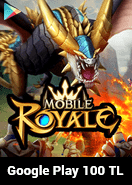 Mobile Royale Crystals Google Play 100 TL Bakiye