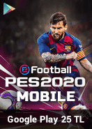 eFootball PES 2020 Mobile Google Play 25 TL Bakiye