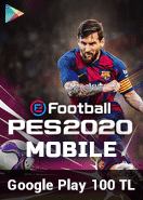 eFootball PES 2020 Mobile Google Play 100 TL Bakiye