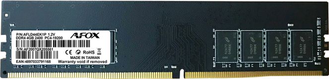 AFOX 4GB 2400Mhz DDR4 MICRON CHIPS RAM