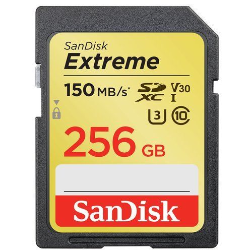 SANDISK Extreme SDXC Card 256GB 156MB/s V30 UHS-I U3
