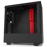 NZXT H510 Compact Mid Tower Black/Red Chassis with 2x 120mm Aer F Case Fans