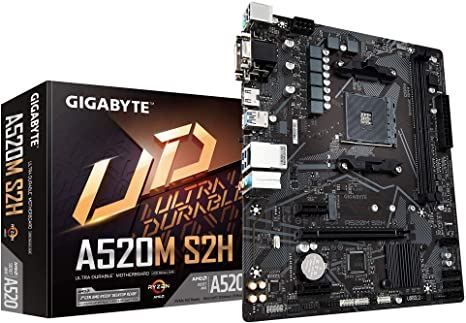 GIGABYTE MAB AMD A520 AM4 DDR4 5000MHZ DVI HDMI