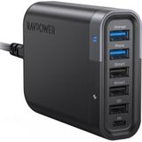 RAVPOWER RP-UM002 6-Port USB Charger Filehub